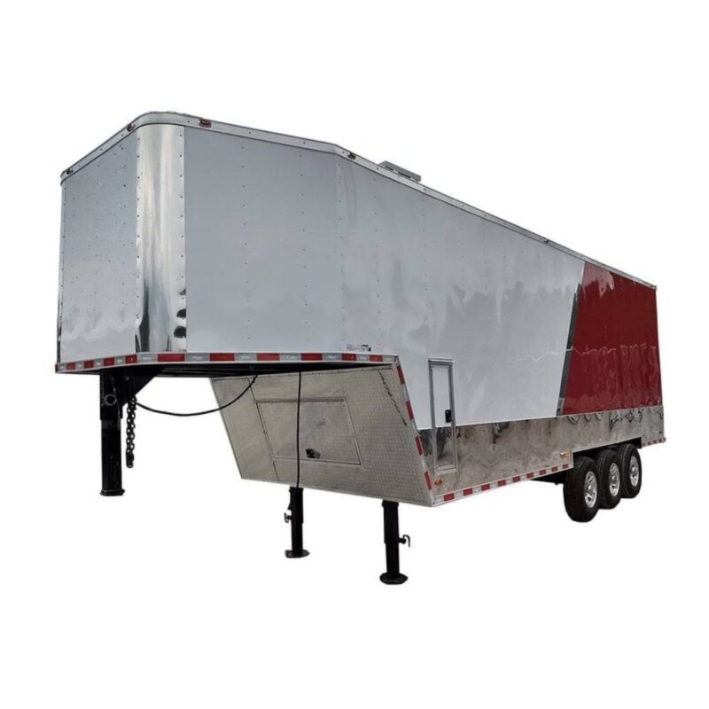 Enclosed Trailer 8.5' X 30' Red and White Custom Event Storage