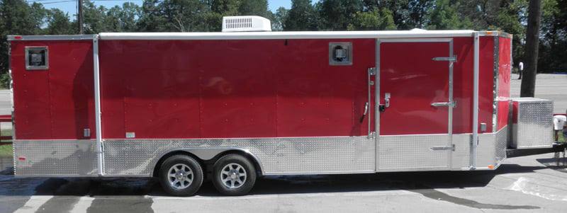 Enclosed Trailer 8.5'x26' Red - Motorcycle Car Bike Hauler Storage