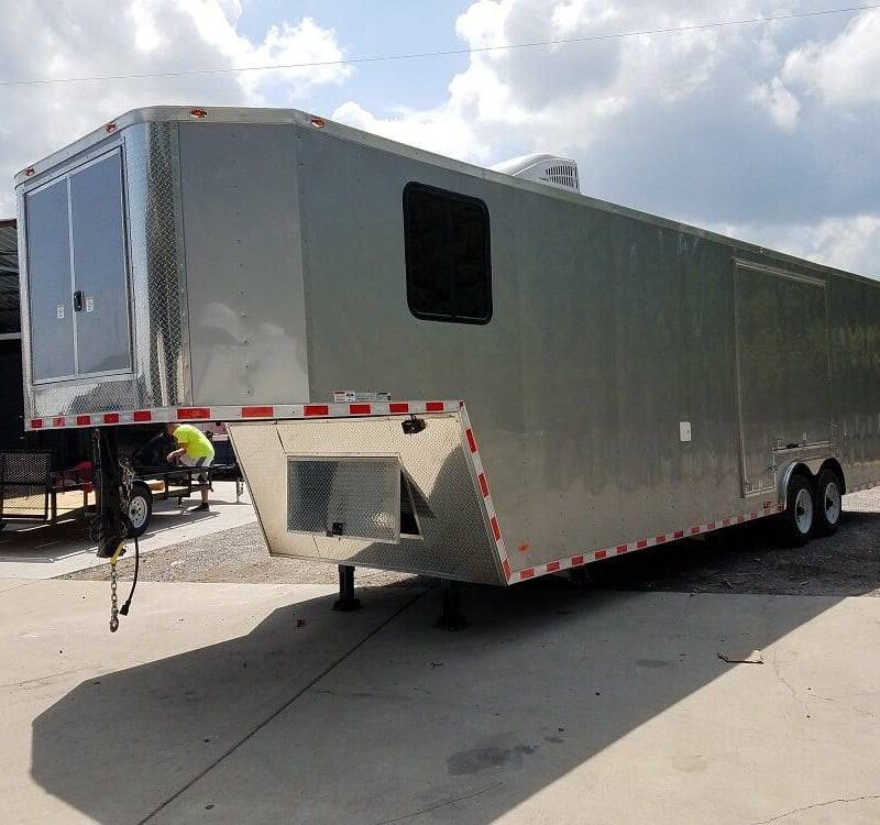Silver Frost 8.5' X 36' Gooseneck Custom Enclosed Trailer