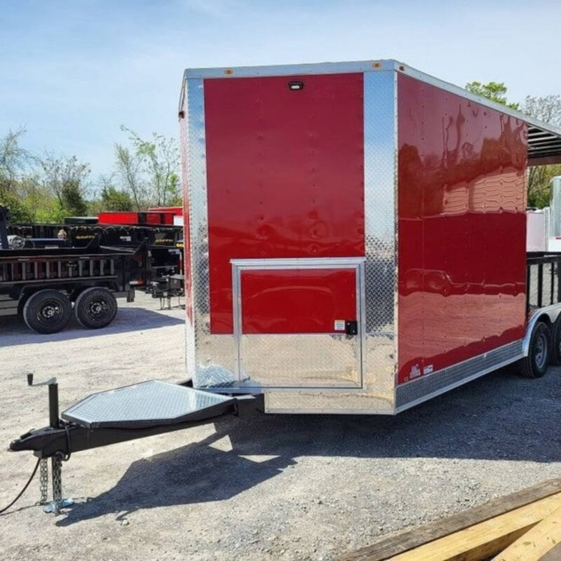 Enclosed Trailer 8.5' X 20' Red Hybrid Event Trailer