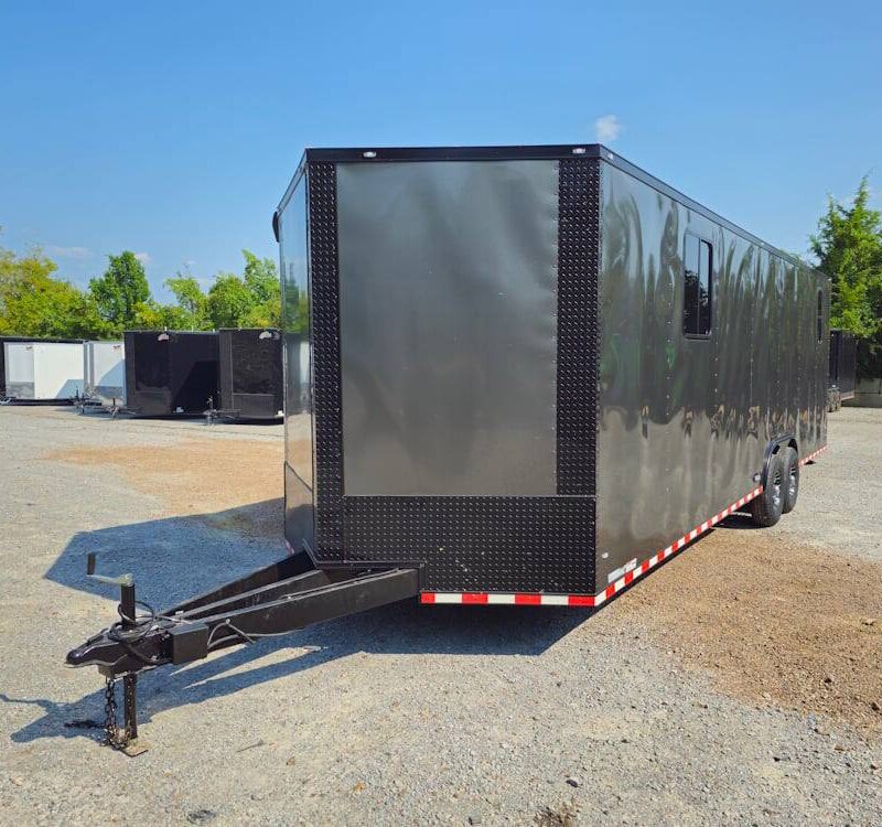Custom Enclosed 8.5' X 28' Charcoal Grey Toy Hauler