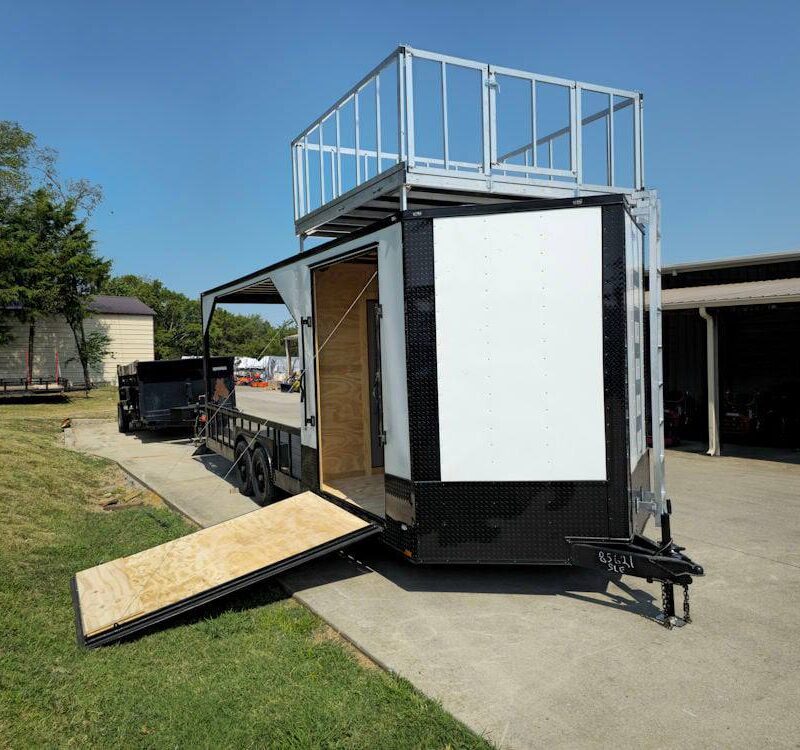 Enclosed Trailer 8.5' X 24' White Hybrid Drone and Equipment Hauler