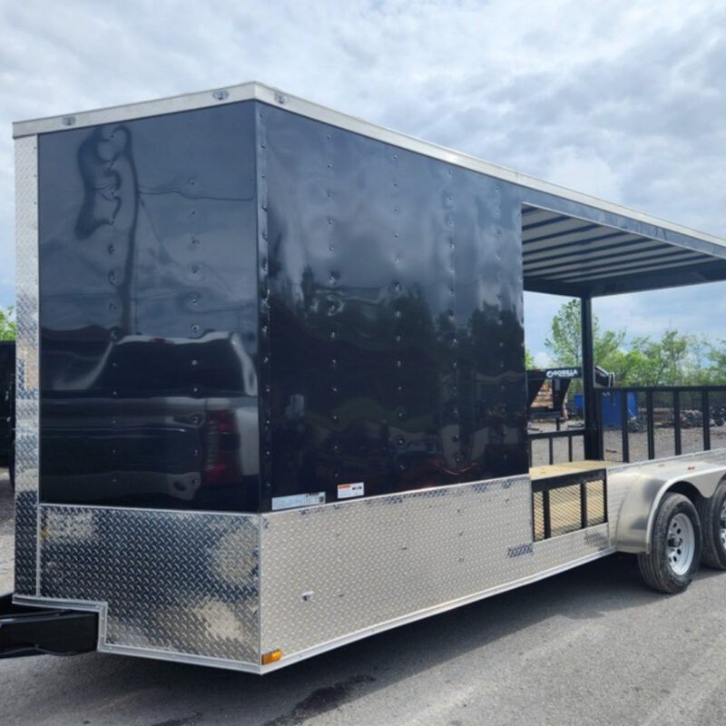 Enclosed Trailer 7' X 20' Black Hybrid Motorcycle Event
