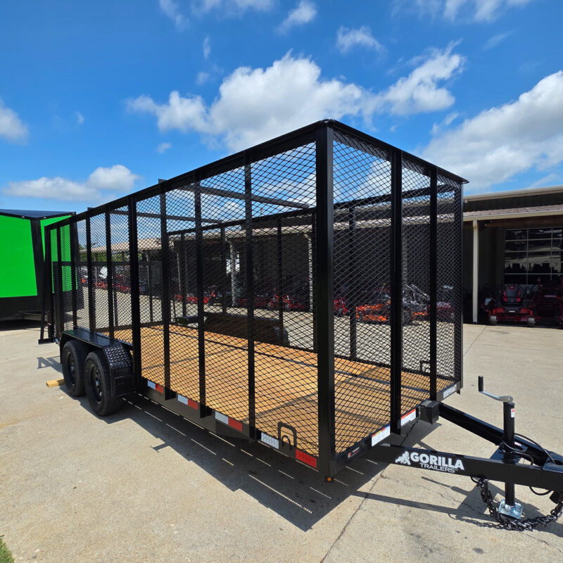 6.4x18 Debris Junk Trash Removal Leaf Trailer 6ft Mesh Sides (2) 3500lb Axles 7k GVWR