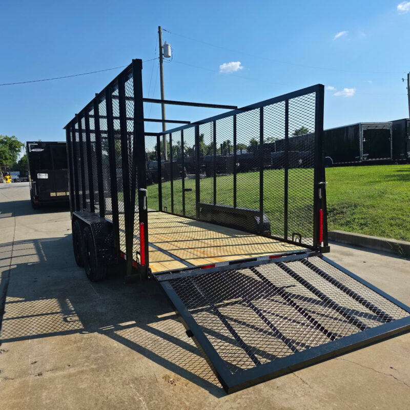 6.4' x 16' Debris Leaf Junk Trash Removal Loader Utility Trailer (2) 3500 Axles