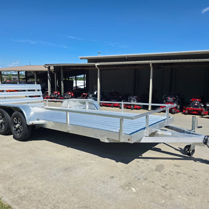 Used 6.4' x 16' All Aluminum Utility Trailer Dual Axle Straight Deck 7K GVWR
