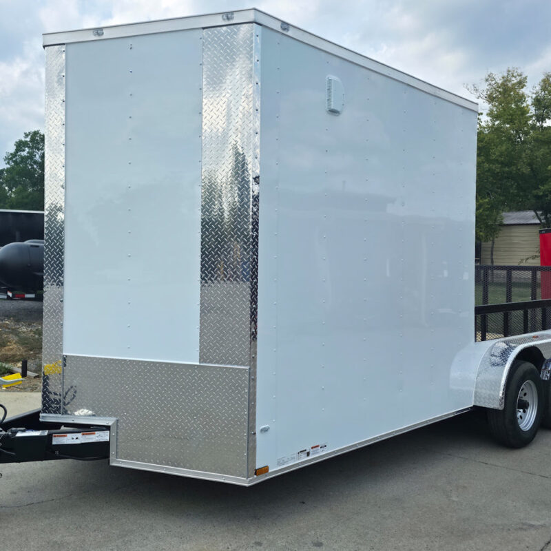 7x18 Hybrid Enclosed Trailer with Side Door (2) 5,200lb Axles Storage