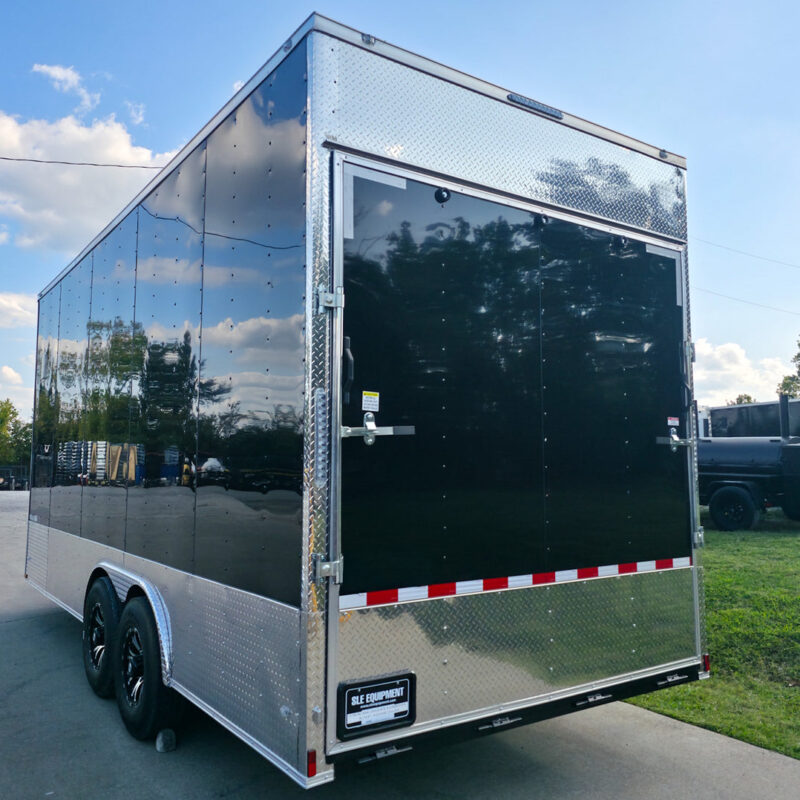 8.5x20 Enclosed Flat Nose with 9' Interior Height (2) 7,000LB Axles