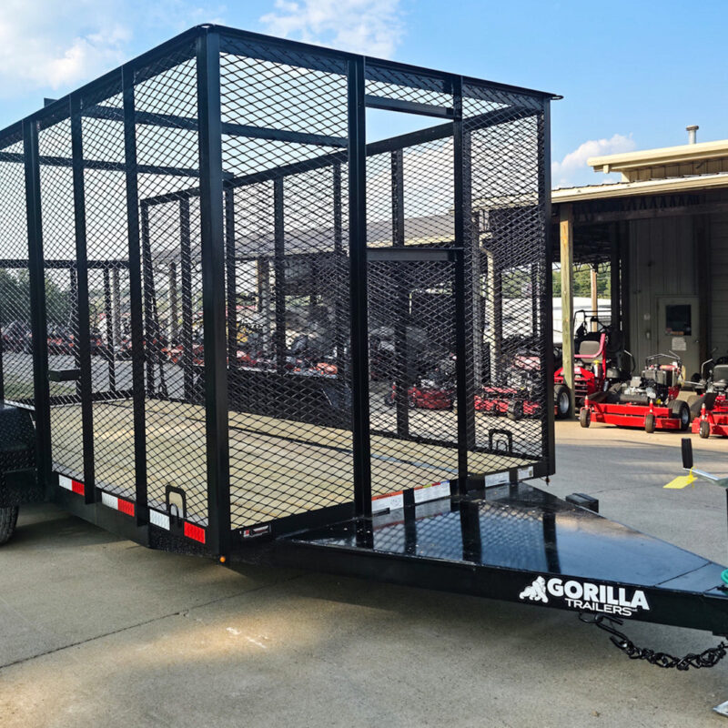 6.4' x 14' Leaf Cage Debris Loader Utility Trailer (2) 3500 Axles