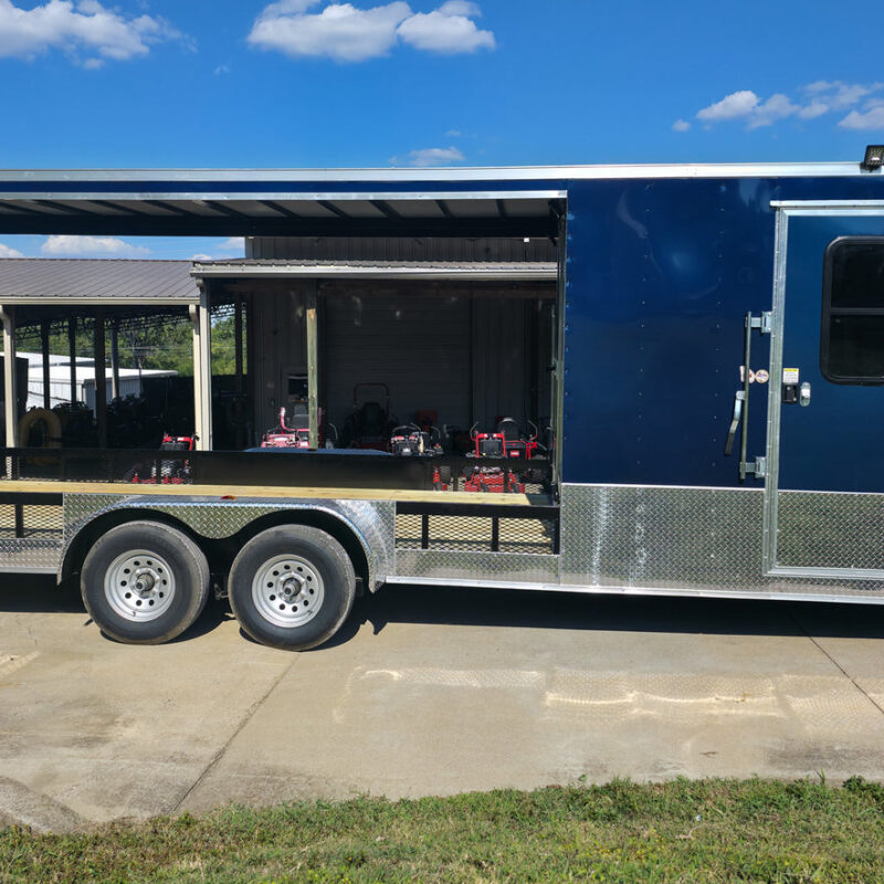 7x24 Indigo Blue Hybrid Enclosed and Utility Trailer (2) 5200LB Axles 10K GVWR