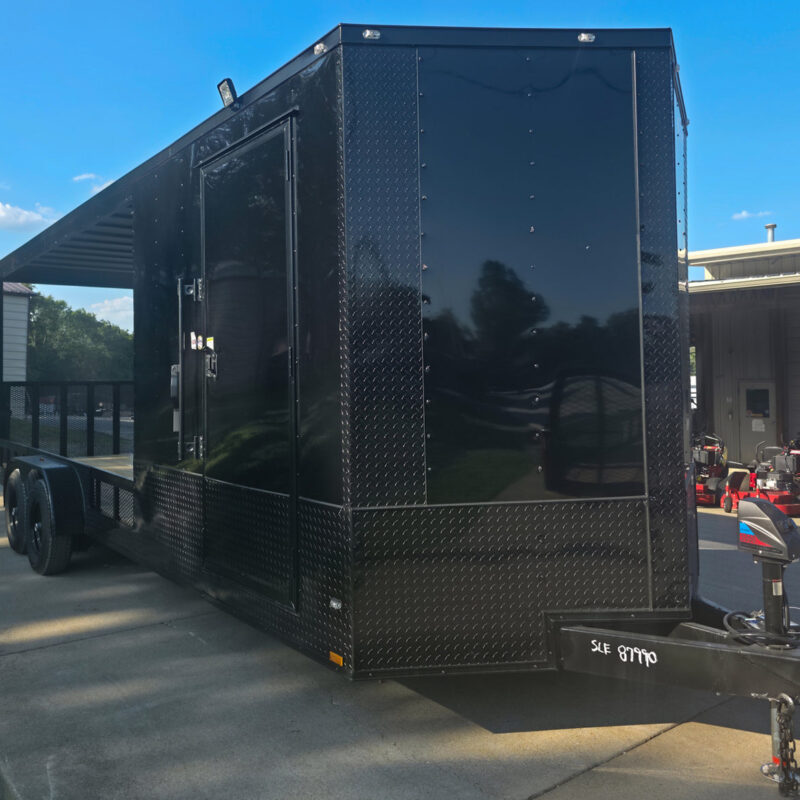 7x24 Black Hybrid Enclosed and Utility Trailer (2) 5200lb Axles 10K GVWR