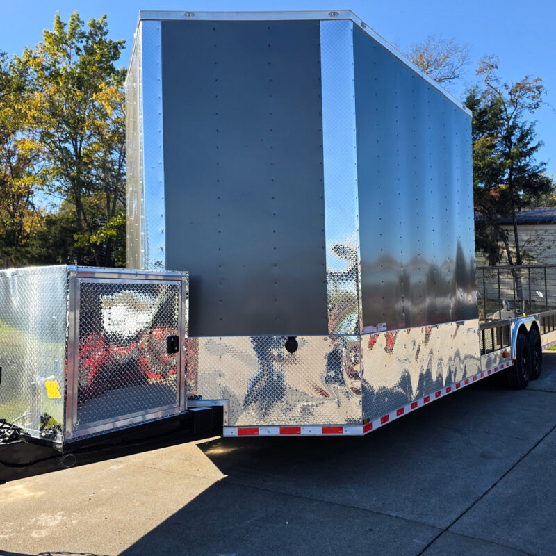 8.5x30 Charcoal V-Nose Hybrid 9.5 Interior (2) 7000LB Axles