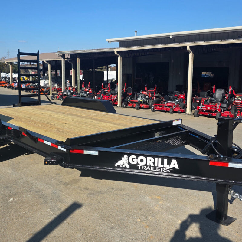 7x14 IBeam Equipment Trailer (2) 5200lb Axles with Stand-Up Ramps 10K GVWR