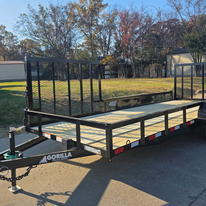 6.4x18 Straight Deck Utility Trailer with Side Gate (2) 3,500lb Axle