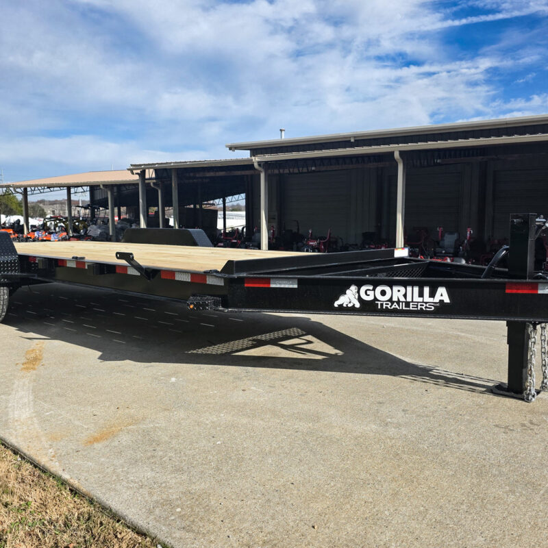 7x20 Equipment Trailer 8" I-Beam (2) 7K Axles Standup Ramps 14K GVWR