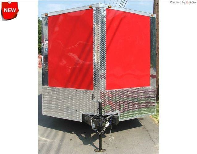 Enclosed Trailer 8.5'x26' Red - Motorcycle Car Lawn Equipment Hauler Storage