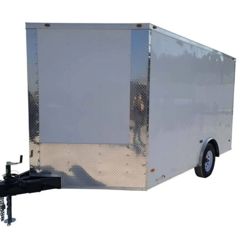 8.5x12 V-Nose Enclosed Trailer 3,500lb Axle Storage