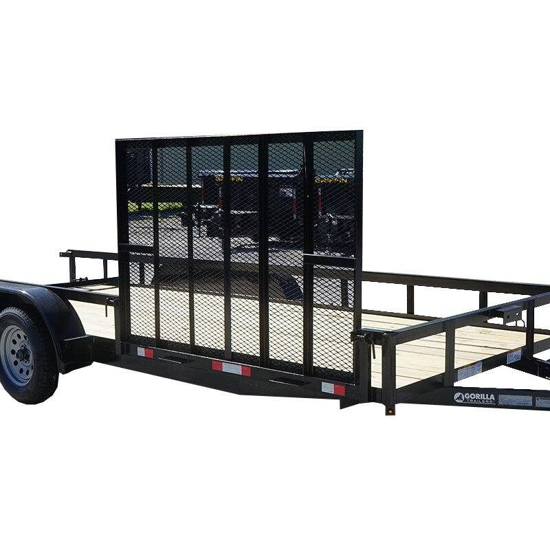 6.4x18 Dovetail Utility Trailer with Side Gate (2) 3,500lb Axle