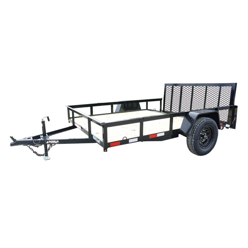 7x10 Powder Coated Dovetail Utility Trailer 3500lb Axle