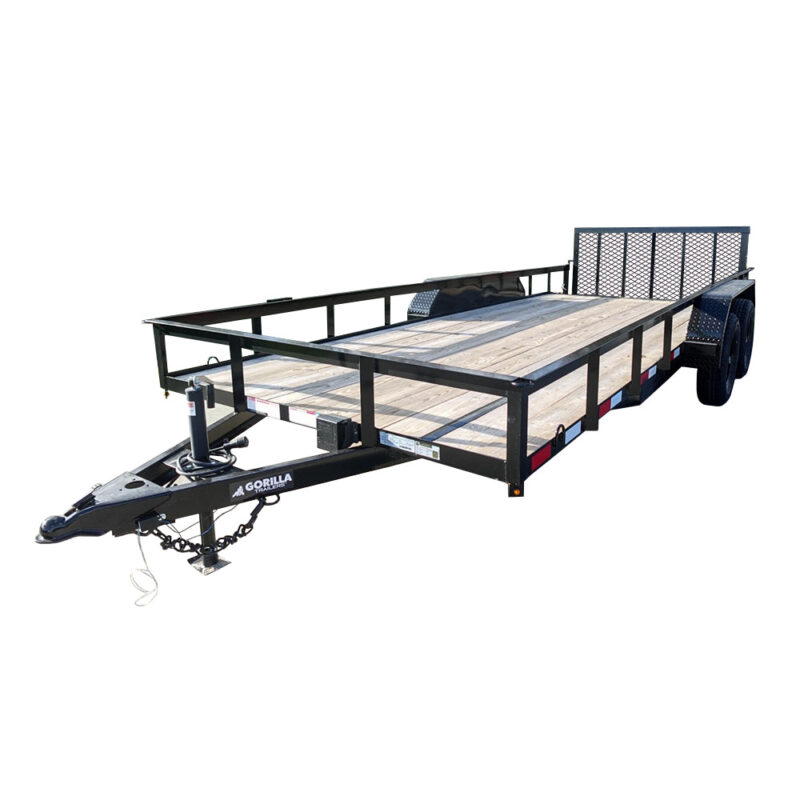 7x18 Dovetail Utility Trailer with gate (2) 3,500lb Axles 7K GVWR