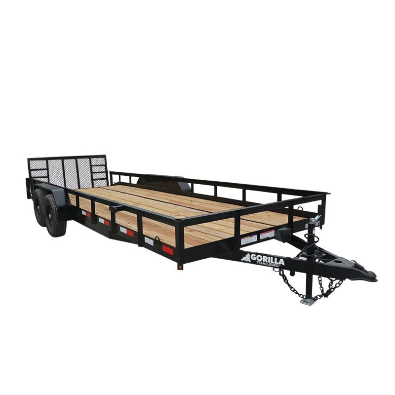 7x20 Heavy Duty Dovetail Utility Trailer (2) 5,200lb Axles with Brakes 10k GVWR