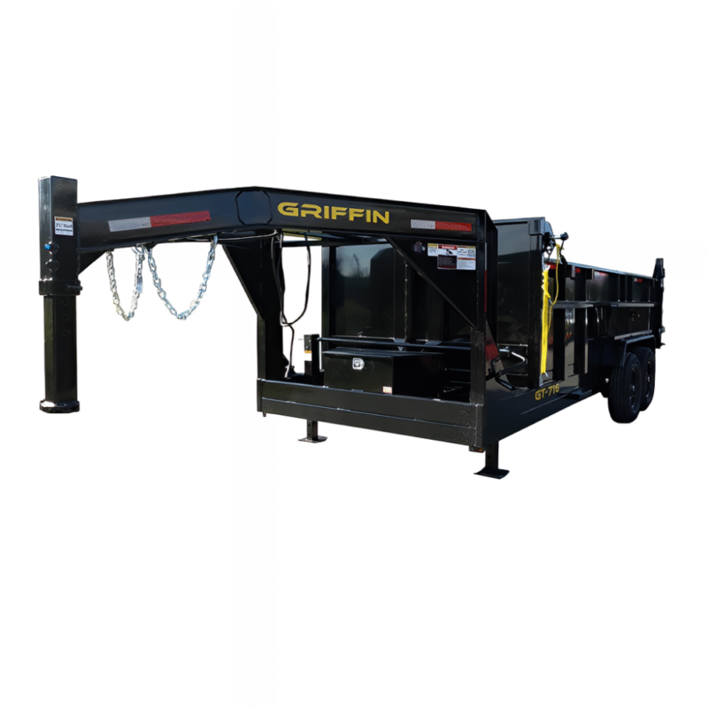 7x16 Gooseneck Telescopic Dump Trailer with 3ft Sides (2) 7K Axles 14K GVWR