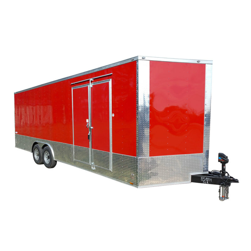 8.5x24 V-Nose Enclosed Trailer with Electrical Package (2) 7,000lb Axles