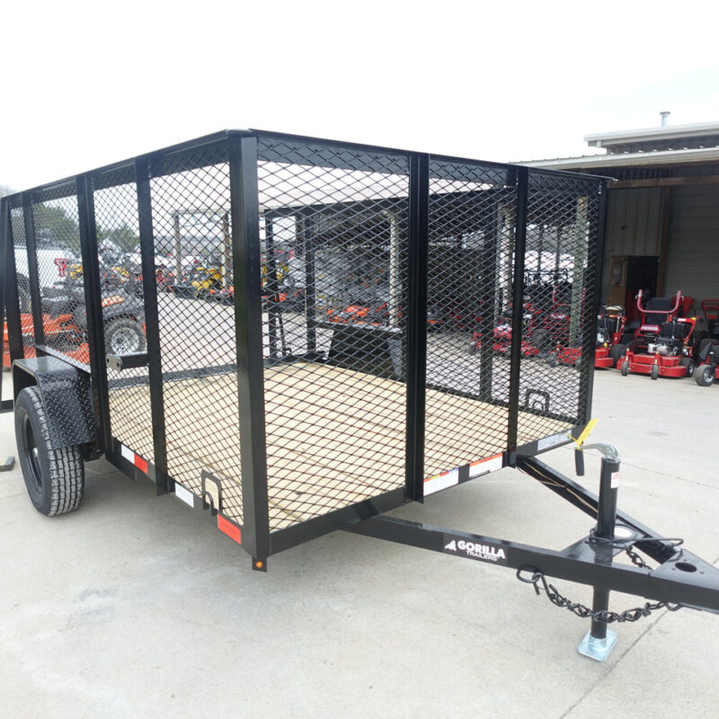 6.4x10 Utility Trailer with 4ft Mesh Sides 3500lb Axle Dovetail