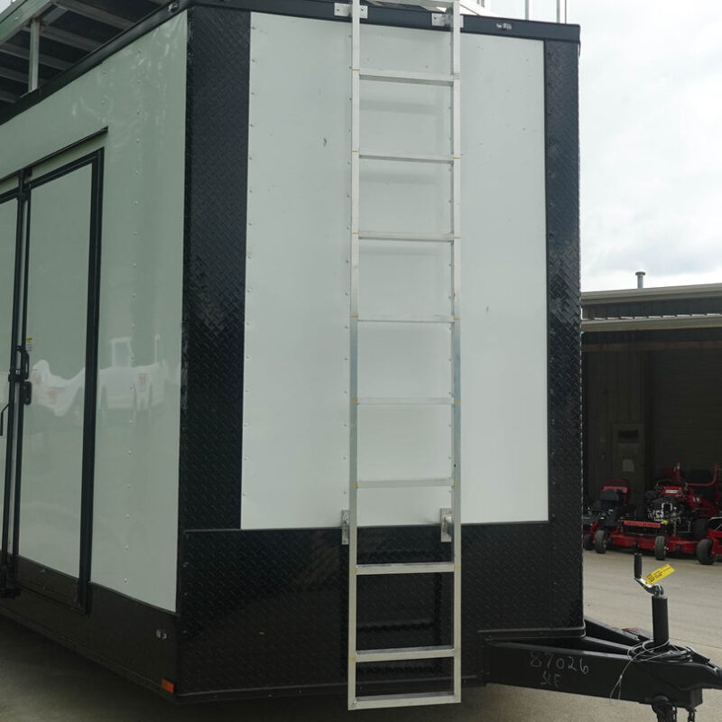 8.5x22 White Hybrid Enclosed Drone Trailer With 30 AMP Electrical Package & (2) 7K Axles