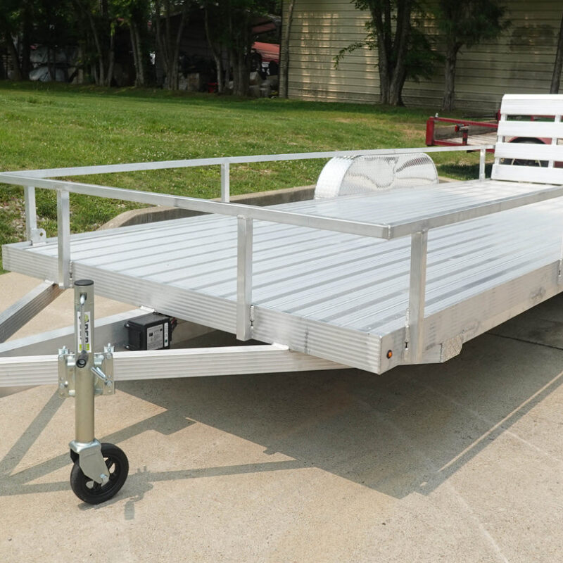 7' x 18' All Aluminum Utility Trailer Dual Axle Straight Deck