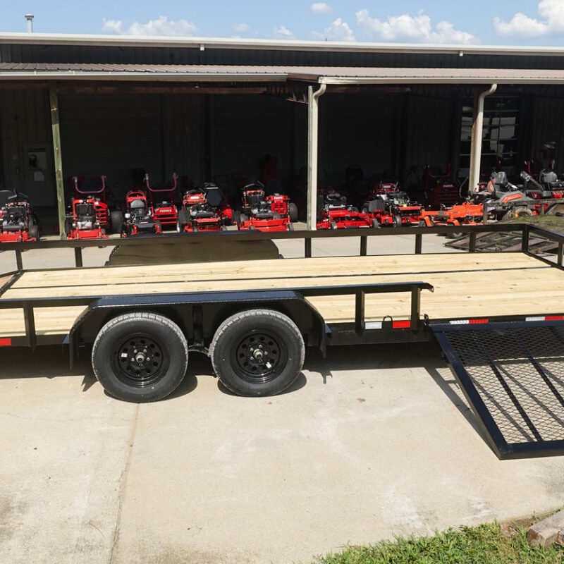 7x20 Dovetail Utility Trailer with Side Gate (2) 3,500lb Axles 7K GVWR