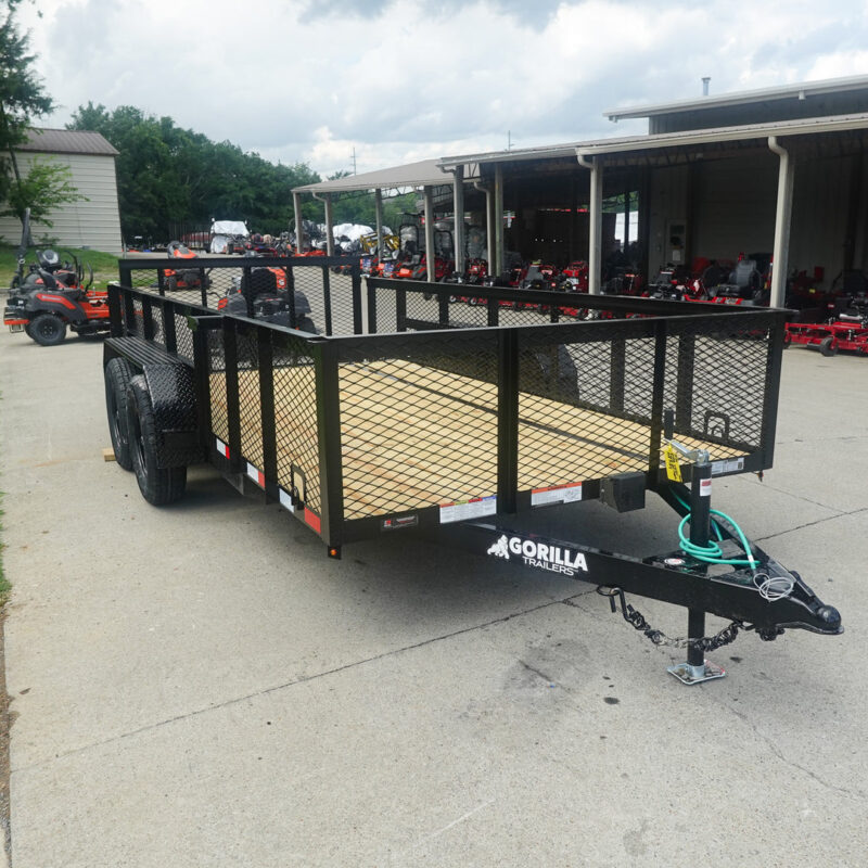 6.4x14 Dovetail Utility Trailer with 2ft Mesh Sides (2) 3500lb Axle