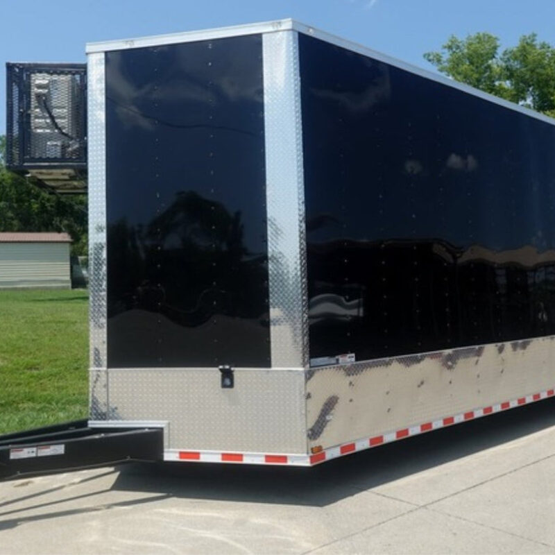 8.5x30 Black Enclosed 2-5200lb Axles 9' Interior Height with Winch