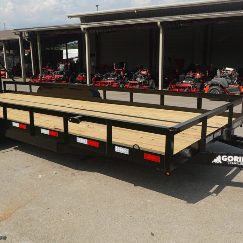7x20 Heavy Duty Straight Deck Utility Trailer (2) 5,200lb Axles with Brakes 10K GVWR