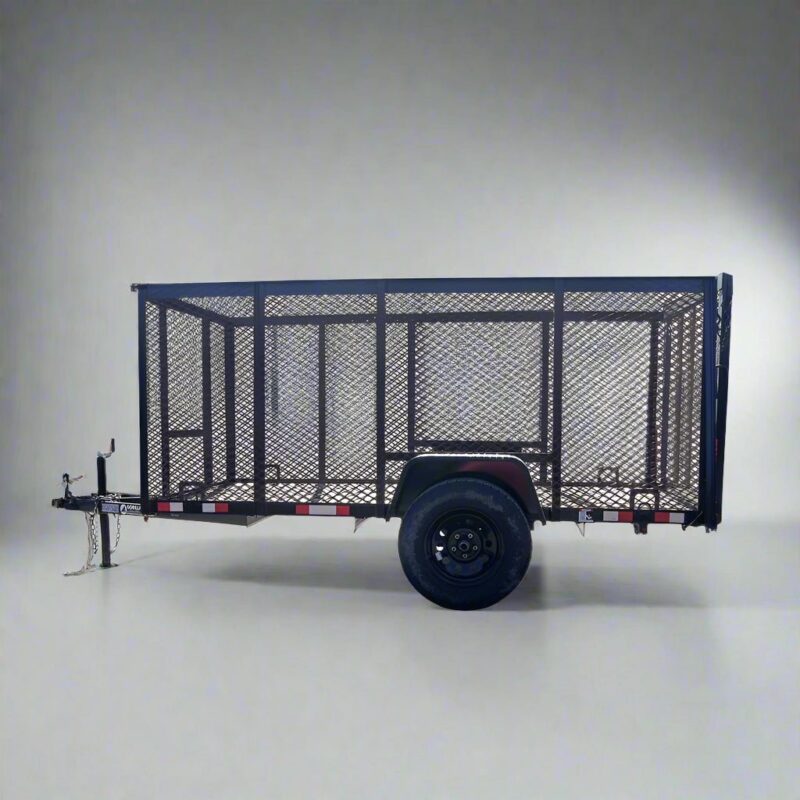 5x10 Straight Deck Utility Trailer 4ft Mesh Sides 3500lb Axle