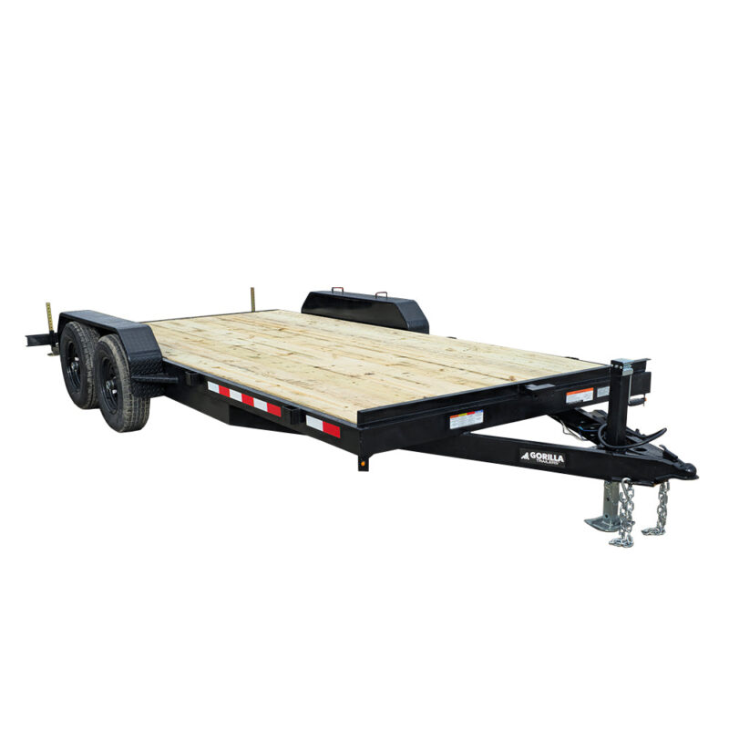 7' X 18' Wood Deck Car Hauler WIth Removable Fender 5,200 lb Axles