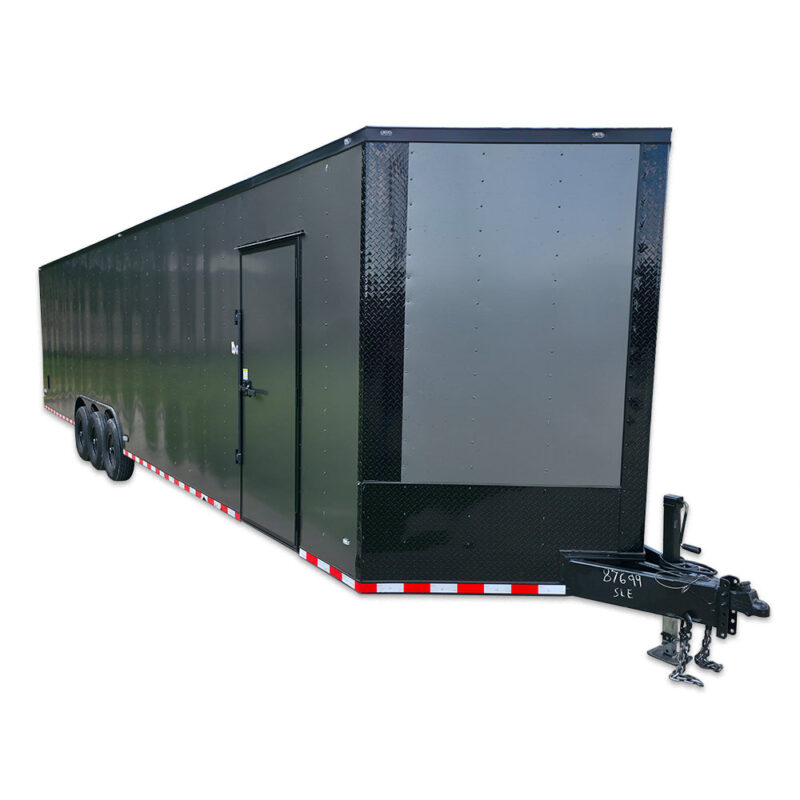 8.5X36 Charcoal With Blackout Enclosed Trailer E Track in Wall & Floor (3) 7K Axles 21K GVWR