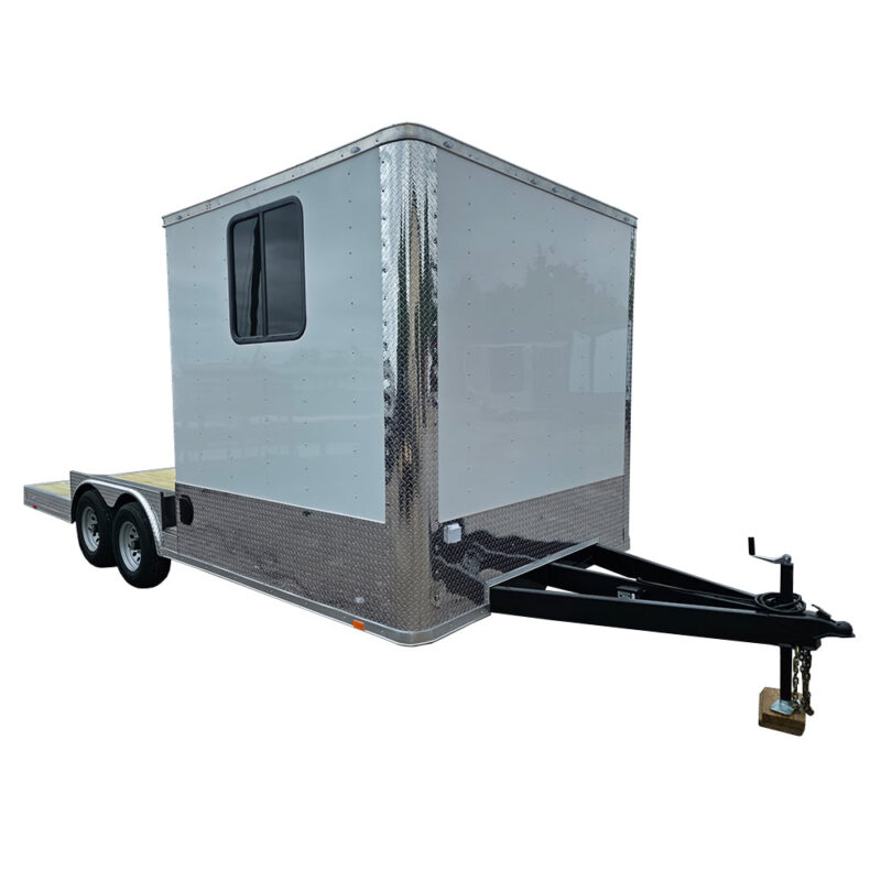 8.5' X 20' Custom White Hybrid Trailer With A/C and (2) 5,200lb Axles