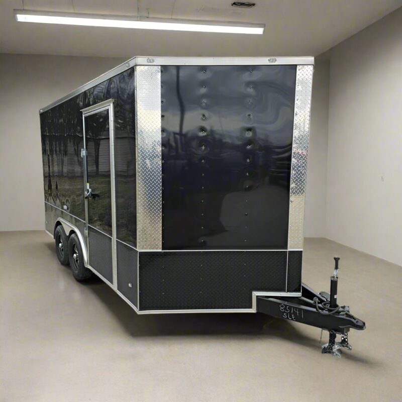 Enclosed Trailer 8.5' X 14' Black - Custom Car Equipment ATV Storage