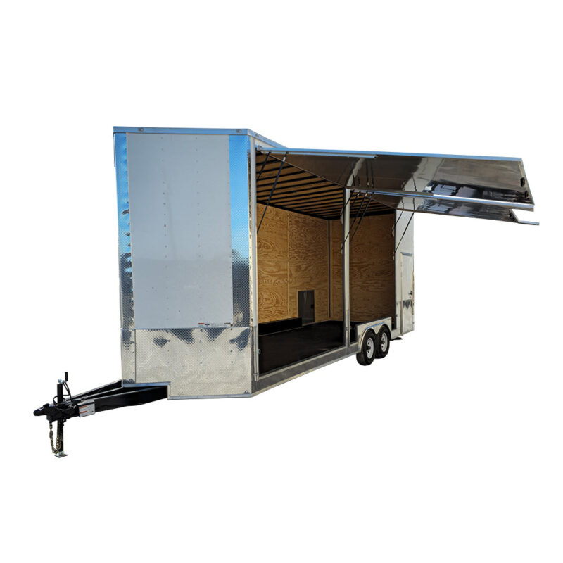 Custom Enclosed Trailer 8.5' X 24' White Cargo Event Trailer