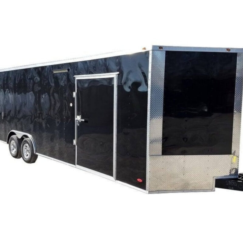 Enclosed Trailer 8.5' X 26' Black Race Ready Tandem 5,200lb Axles Storage