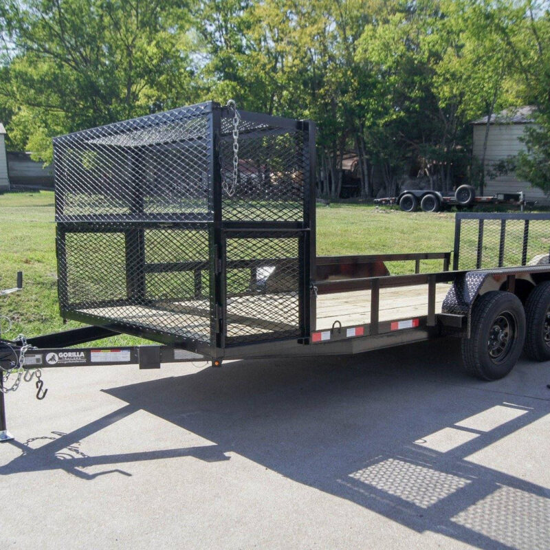 6.4x16 Dovetail Utility Trailer Stacked Baskets (2) 3500lb Axles