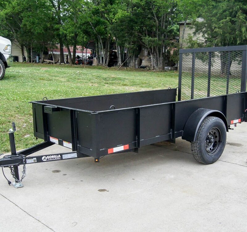5x10 Utility Trailer with 18in Metal Sides 3500lb Axle