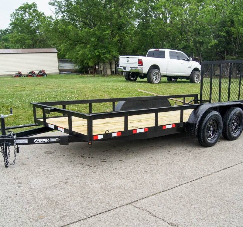 6.4x16 Straight Deck Utility Trailer (2) 3500lb Axles