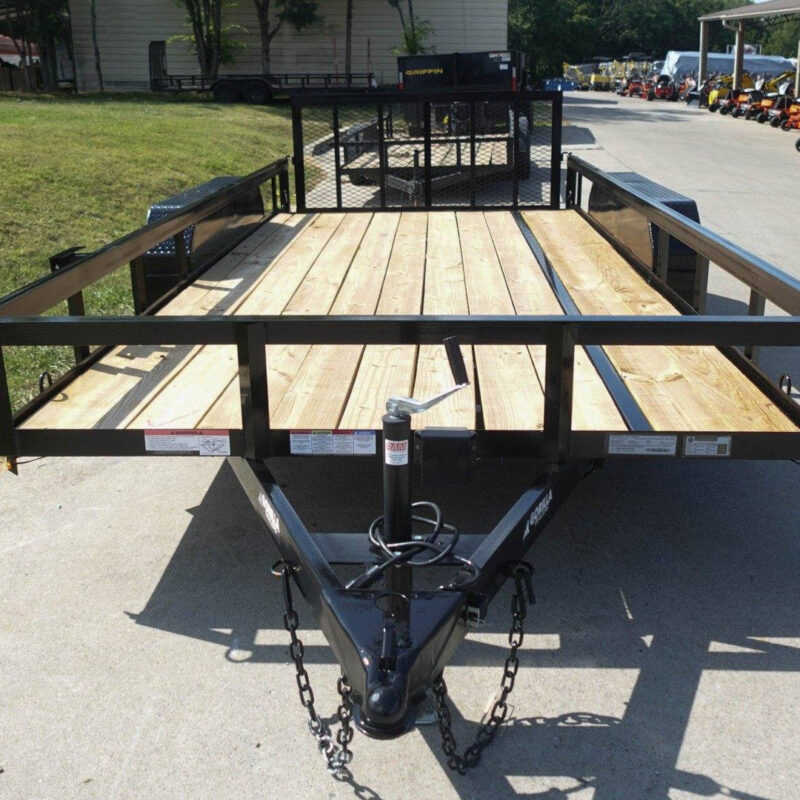 7x16 Utility Trailer Dovetail Powder Coated (2) 3,500lb Axles 7K GVWR