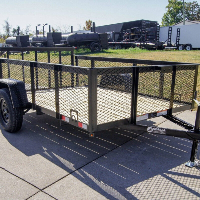6.4x10 Dovetail Utility Trailer with 2ft Mesh Sides 3,500lb Axle