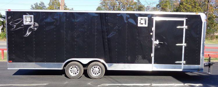 Enclosed Trailer 8.5'x26' Black - Cargo Car ATV Hauler Storage
