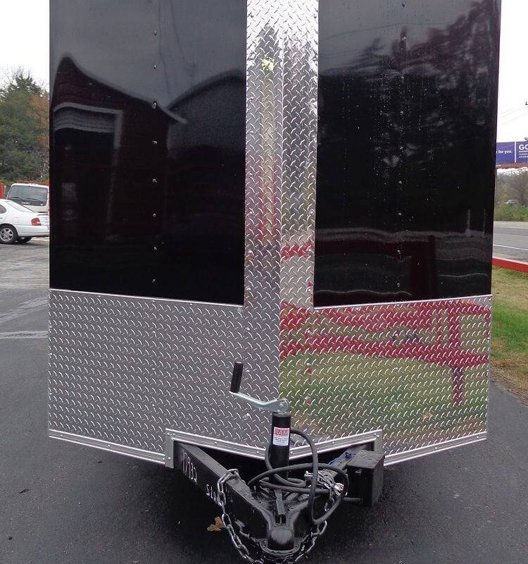 Enclosed Trailer 6'x16' Black - V-Nose Cargo Equipment Car ATV Storage