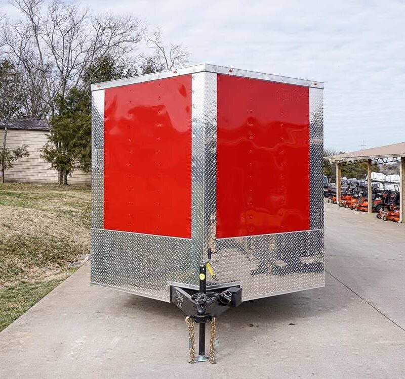 Enclosed Trailer 8.5'x22' Red & Black - Car Hauler Storage