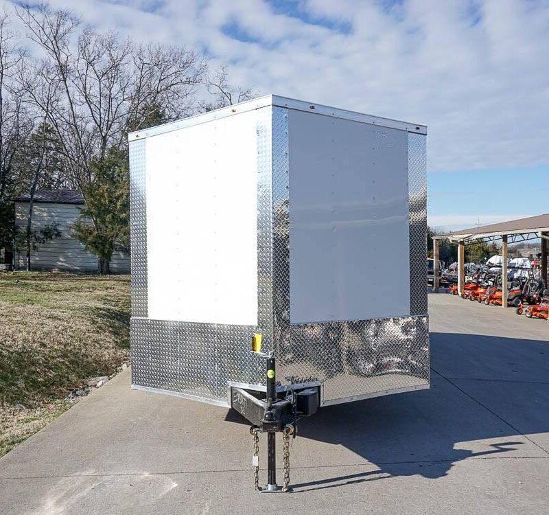 Enclosed Trailer 8.5' x 20' White - Cargo Hauler Car Motorcycle Storage